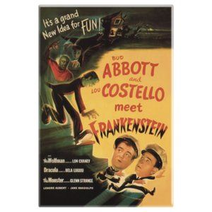 Abbot & Costello Meet Frankenstein - 1948 Movie Poster Reproduction - 3" Magnet